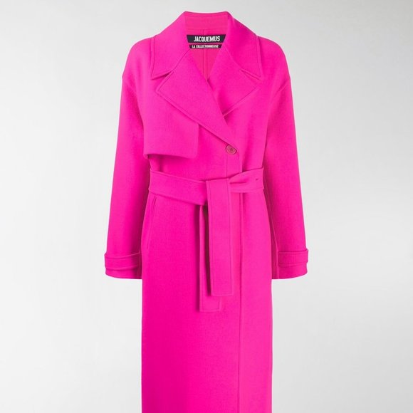 ISO - Jacquemus Sabe Coat in Neon Pink - Picture 1 of 2